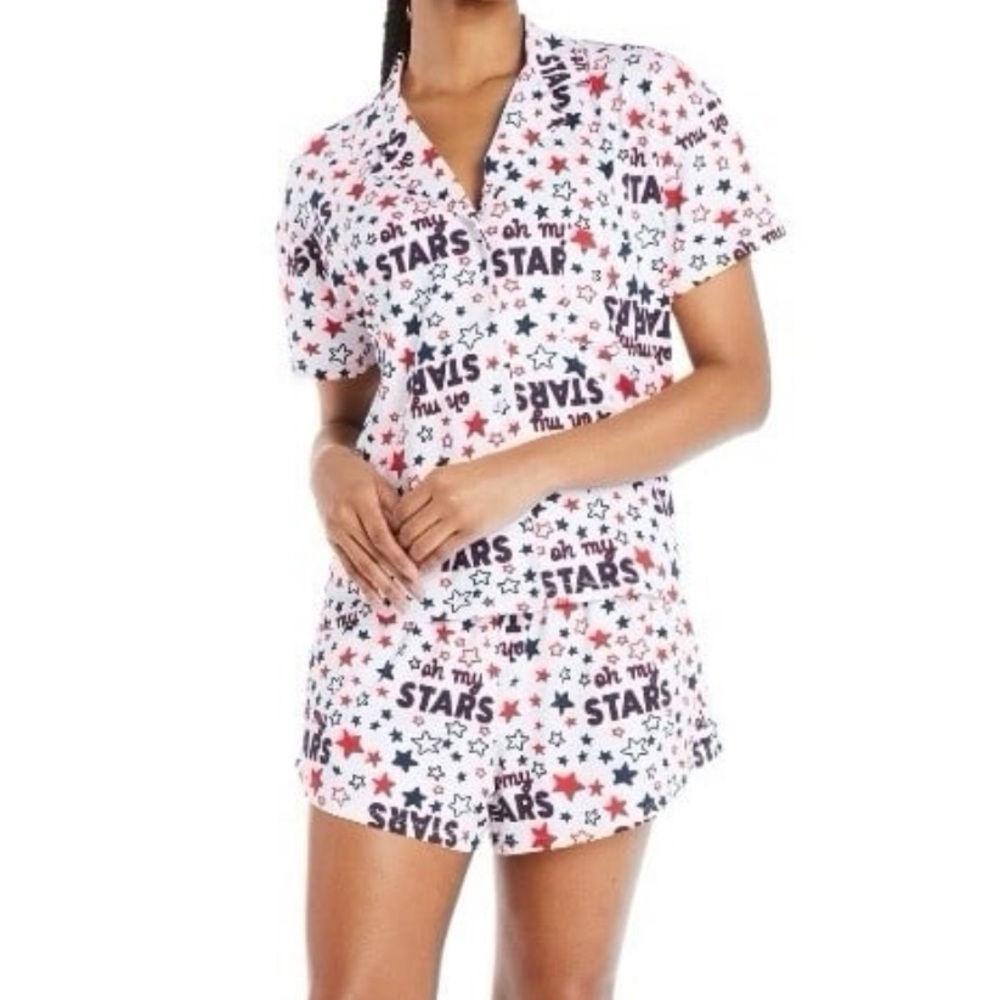 Way to Celebrate Women’s Americana Shorty Pajama Set 2-Piece Size Small NEW